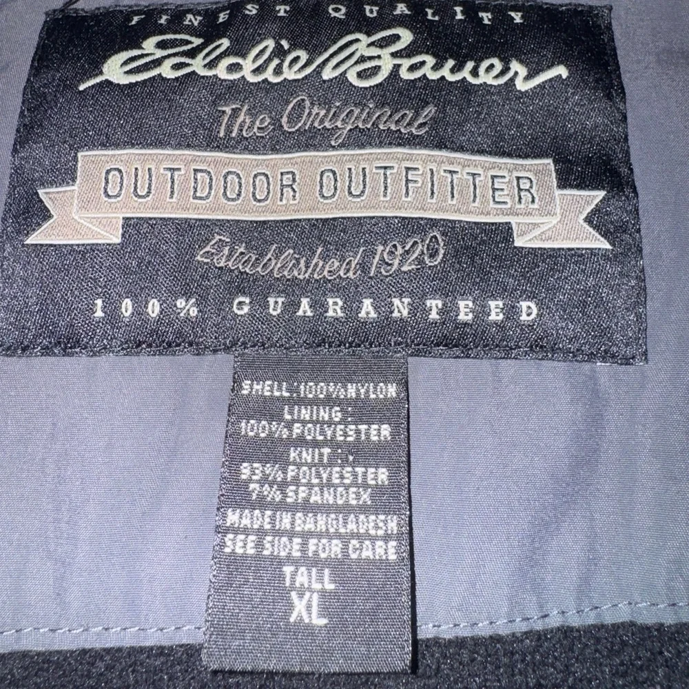 Eddie Bauer XL Tall Gray Fleece Lined Outdoor Vest